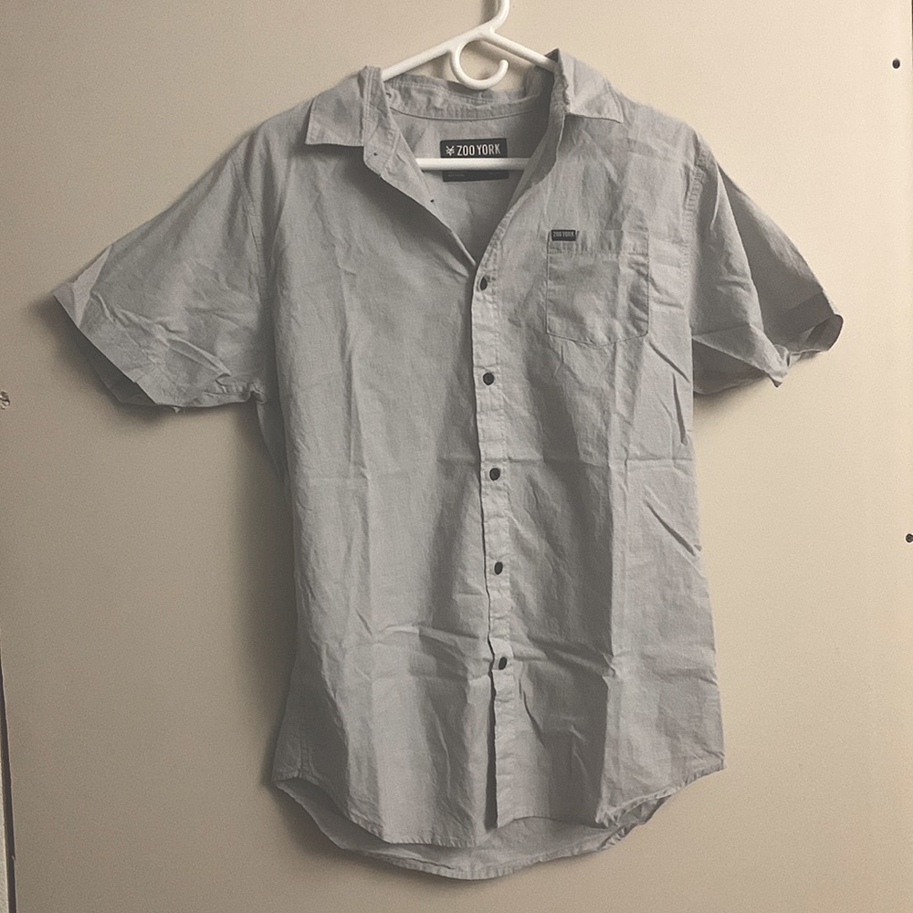 ZOO YORK Grey Button Up Collared Shirt